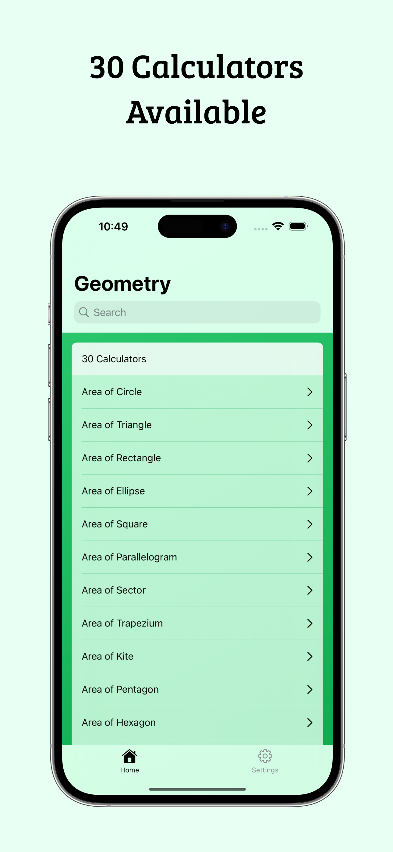 Math Geometry Calculator Loay Setrak - macOS, iOS, iPadOS and tvOS Apps